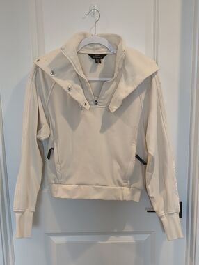 Athleta Alyson Felix Cream Half-Zip Pullover Sweatshirt | Size XS